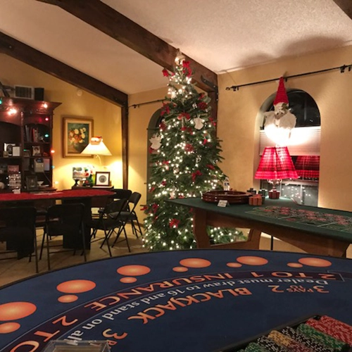 Casino themed Christmas party